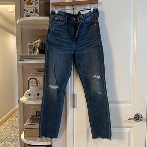 Rag & Bone Jeans - Nina High Rise Cigarette Distressed Raw Hem - Size 29 EUC